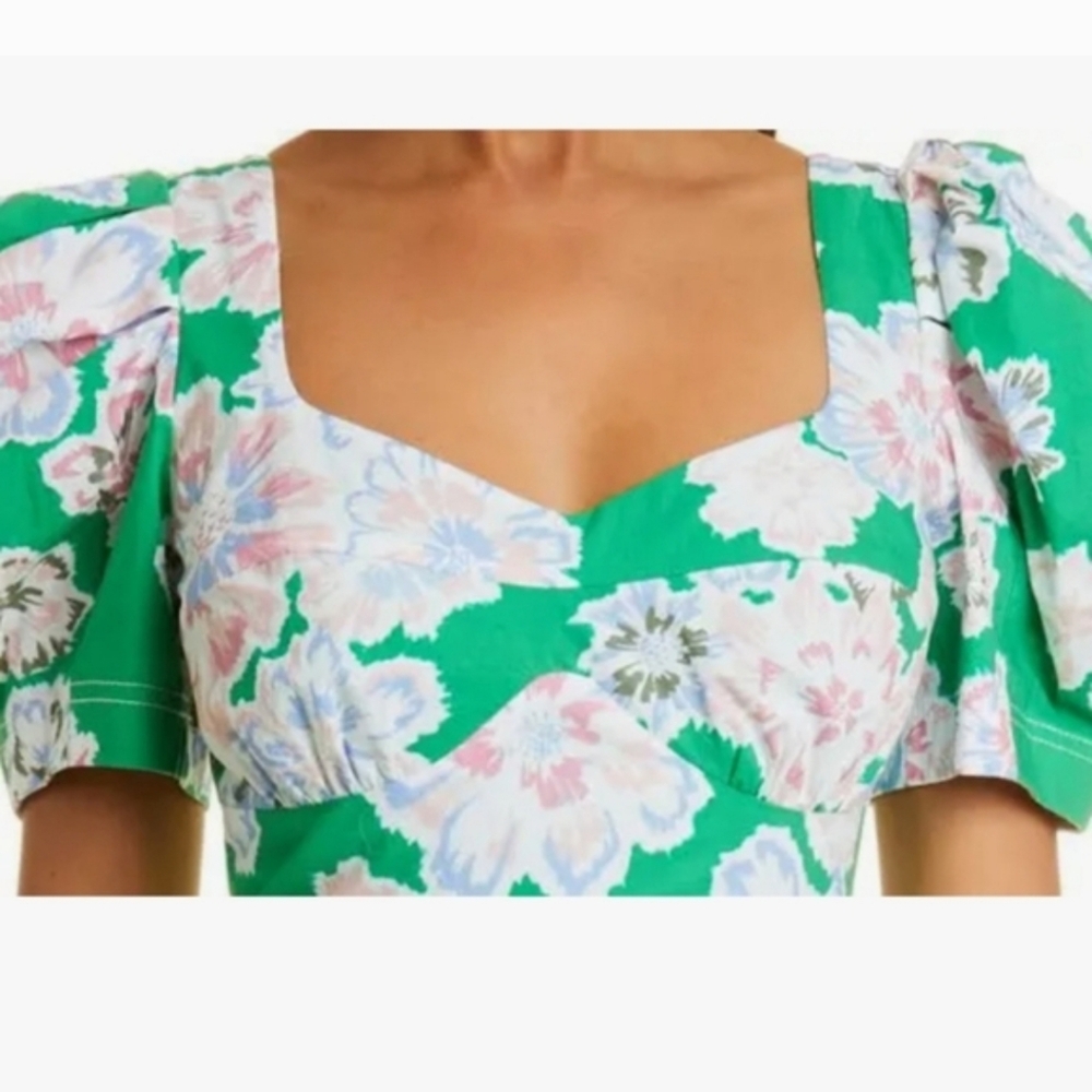 Tanya Taylor Danielle Floral Print Puff Sleeve Dress - Picture 4 of 16
